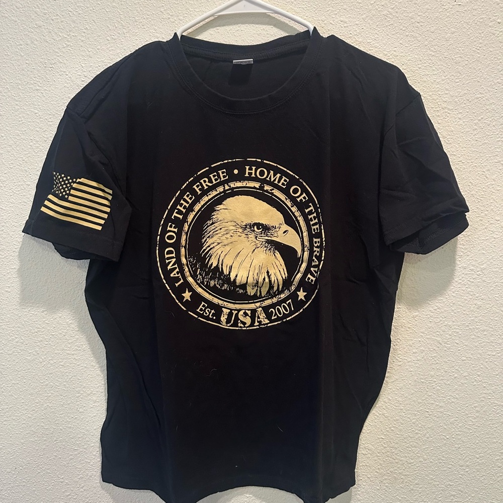 Black USA Eagle Graphic T-Shirt